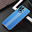 Coque Luxe Aluminum Metal Housse et Bumper Silicone Etui J01 pour Oppo Find X3 5G Bleu