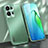 Coque Luxe Aluminum Metal Housse et Bumper Silicone Etui J01 pour Oppo Reno8 5G Vert