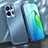 Coque Luxe Aluminum Metal Housse et Bumper Silicone Etui J01 pour Oppo Reno9 Pro 5G Bleu