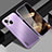 Coque Luxe Aluminum Metal Housse et Bumper Silicone Etui JL1 pour Apple iPhone 15 Violet