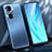 Coque Luxe Aluminum Metal Housse et Bumper Silicone Etui JL1 pour Huawei Honor 60 5G Bleu