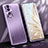 Coque Luxe Aluminum Metal Housse et Bumper Silicone Etui JL1 pour Huawei Honor 70 Pro+ Plus 5G Violet