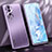 Coque Luxe Aluminum Metal Housse et Bumper Silicone Etui JL1 pour Huawei Honor 80 5G Violet