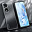 Coque Luxe Aluminum Metal Housse et Bumper Silicone Etui JL1 pour Huawei Honor 80 Pro Flat 5G Noir