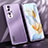 Coque Luxe Aluminum Metal Housse et Bumper Silicone Etui JL1 pour Huawei Honor 90 5G Violet