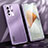 Coque Luxe Aluminum Metal Housse et Bumper Silicone Etui JL1 pour Vivo V23 5G Violet