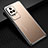 Coque Luxe Aluminum Metal Housse et Bumper Silicone Etui JL1 pour Xiaomi Redmi K50 5G Or