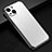 Coque Luxe Aluminum Metal Housse et Bumper Silicone Etui JL2 pour Apple iPhone 13 Argent