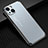 Coque Luxe Aluminum Metal Housse et Bumper Silicone Etui JL2 pour Apple iPhone 14 Plus Bleu
