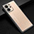 Coque Luxe Aluminum Metal Housse et Bumper Silicone Etui JL2 pour Huawei Honor 80 SE 5G Or