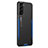 Coque Luxe Aluminum Metal Housse et Bumper Silicone Etui M02 pour Samsung Galaxy S21 Plus 5G Bleu