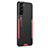 Coque Luxe Aluminum Metal Housse et Bumper Silicone Etui M02 pour Samsung Galaxy S21 Plus 5G Rouge