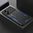 Coque Luxe Aluminum Metal Housse et Bumper Silicone Etui pour Oppo K10 Pro 5G Bleu