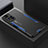 Coque Luxe Aluminum Metal Housse et Bumper Silicone Etui pour Xiaomi Poco X4 NFC Bleu