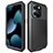 Coque Luxe Aluminum Metal Housse Etui 360 Degres HJ1 pour Apple iPhone 13 Pro Max Noir