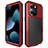 Coque Luxe Aluminum Metal Housse Etui 360 Degres HJ1 pour Apple iPhone 13 Pro Max Rouge