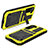 Coque Luxe Aluminum Metal Housse Etui 360 Degres M01 pour Samsung Galaxy S22 5G Jaune