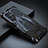 Coque Luxe Aluminum Metal Housse Etui 360 Degres M02 pour Samsung Galaxy S22 Ultra 5G Noir