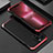 Coque Luxe Aluminum Metal Housse Etui 360 Degres pour Apple iPhone 13 Pro Max Rouge et Noir