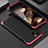 Coque Luxe Aluminum Metal Housse Etui 360 Degres pour Apple iPhone 15 Rouge et Noir