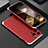 Coque Luxe Aluminum Metal Housse Etui 360 Degres pour Apple iPhone 16 Pro Argent et Rouge