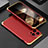 Coque Luxe Aluminum Metal Housse Etui 360 Degres pour Apple iPhone 16 Pro Max Or et Rouge