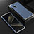 Coque Luxe Aluminum Metal Housse Etui 360 Degres pour Huawei Nova 11 Argent et Bleu