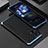Coque Luxe Aluminum Metal Housse Etui 360 Degres pour Oppo Reno7 Pro 5G Bleu et Noir