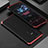 Coque Luxe Aluminum Metal Housse Etui 360 Degres pour Vivo V23 5G Rouge et Noir