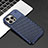 Coque Luxe Aluminum Metal Housse Etui 360 Degres QC3 pour Apple iPhone 14 Pro Bleu