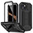 Coque Luxe Aluminum Metal Housse Etui 360 Degres RJ2 pour Apple iPhone 15 Plus Noir