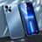 Coque Luxe Aluminum Metal Housse Etui M03 pour Apple iPhone 14 Bleu