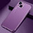 Coque Luxe Aluminum Metal Housse Etui M04 pour Apple iPhone 13 Mini Violet