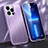 Coque Luxe Aluminum Metal Housse Etui M09 pour Apple iPhone 13 Pro Violet