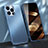 Coque Luxe Aluminum Metal Housse Etui M09 pour Apple iPhone 14 Pro Bleu