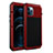 Coque Luxe Aluminum Metal Housse Etui N01 pour Apple iPhone 12 Pro Rouge