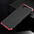 Coque Luxe Aluminum Metal Housse Etui pour Apple iPhone 7 Rouge et Noir