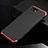 Coque Luxe Aluminum Metal Housse Etui pour Apple iPhone 8 Rouge et Noir