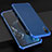Coque Luxe Aluminum Metal Housse Etui pour Apple iPhone X Bleu