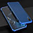 Coque Luxe Aluminum Metal Housse Etui pour Apple iPhone Xs Bleu