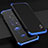 Coque Luxe Aluminum Metal Housse Etui pour Apple iPhone Xs Bleu et Noir