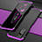 Coque Luxe Aluminum Metal Housse Etui pour Huawei Honor V30 5G Violet et Noir