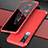 Coque Luxe Aluminum Metal Housse Etui pour Vivo X50 5G Rouge