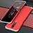 Coque Luxe Aluminum Metal Housse Etui pour Xiaomi Poco X2 Argent et Rouge