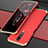 Coque Luxe Aluminum Metal Housse Etui pour Xiaomi Poco X2 Or et Rouge