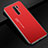 Coque Luxe Aluminum Metal Housse Etui pour Xiaomi Redmi 9 Prime India Rouge