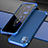 Coque Luxe Aluminum Metal Housse Etui T02 pour Apple iPhone 12 Bleu