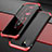 Coque Luxe Aluminum Metal Housse Etui T02 pour Apple iPhone 12 Mini Rouge et Noir