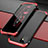 Coque Luxe Aluminum Metal Housse Etui T02 pour Apple iPhone 12 Rouge et Noir