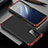 Coque Luxe Aluminum Metal Housse Etui T02 pour Huawei Honor X10 5G Rouge et Noir